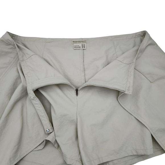 ROYAL ROBBINS Skort 16 Tan Nylon Faux Wrap Hiking Walking golf - Picture 3 of 10